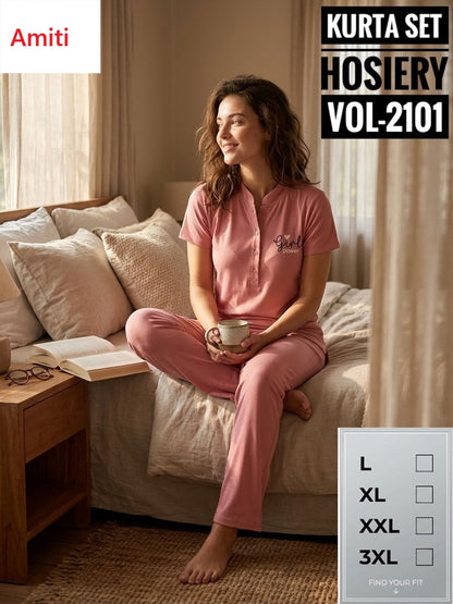 Vol 2101 Amiti Hosiery Kurta Night Suits Manufacturer Ahmedabad