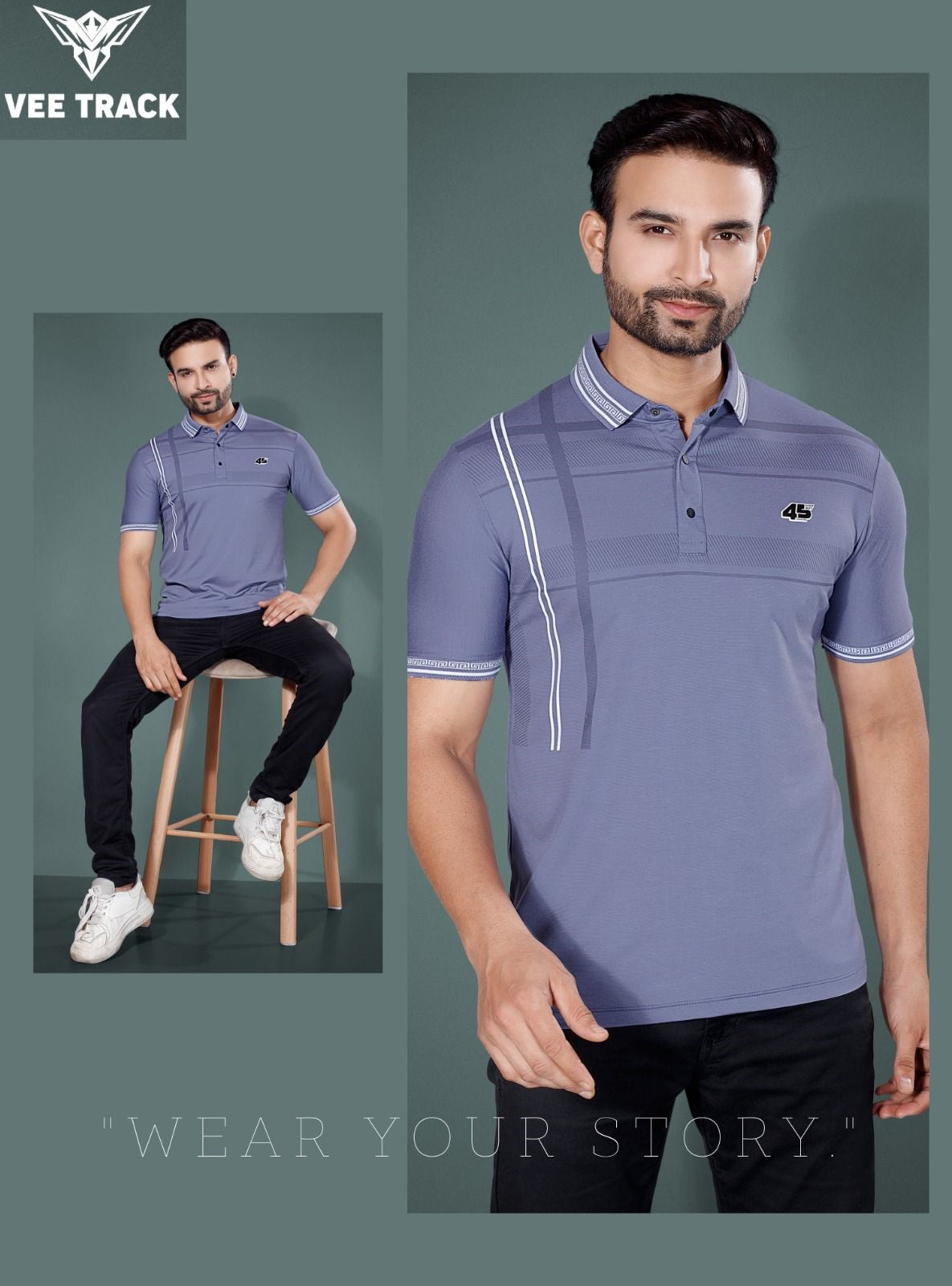 Vol 2102 Vee Track Tencil Lycra Mens Tshirts Exporter Ahmedabad