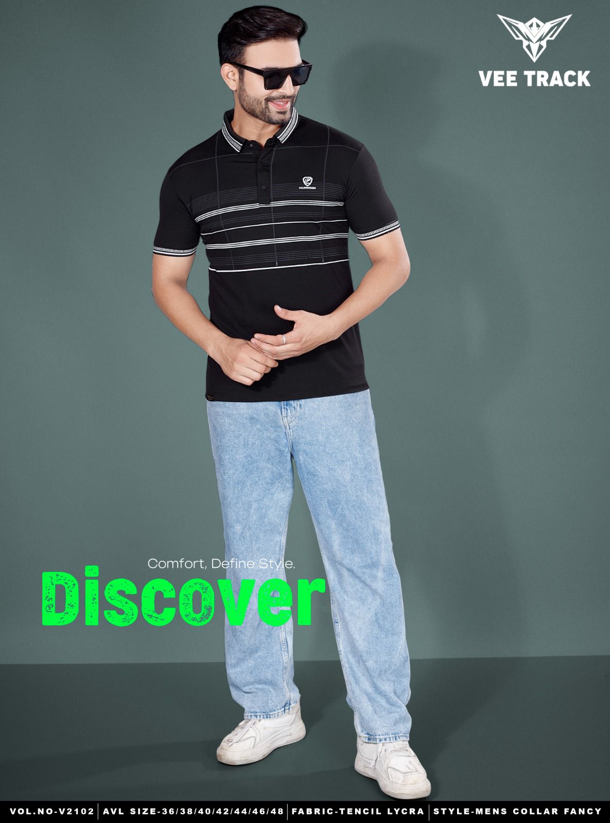 Vol 2102 Vee Track Tencil Lycra Mens Tshirts Exporter Ahmedabad