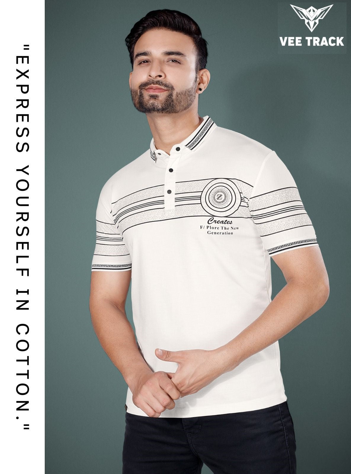 Vol 2102 Vee Track Tencil Lycra Mens Tshirts Exporter Ahmedabad