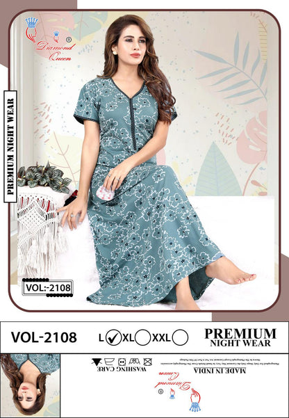 Vol 2108 Diamond Queen Sinker Night Gowns Exporter Ahmedabad