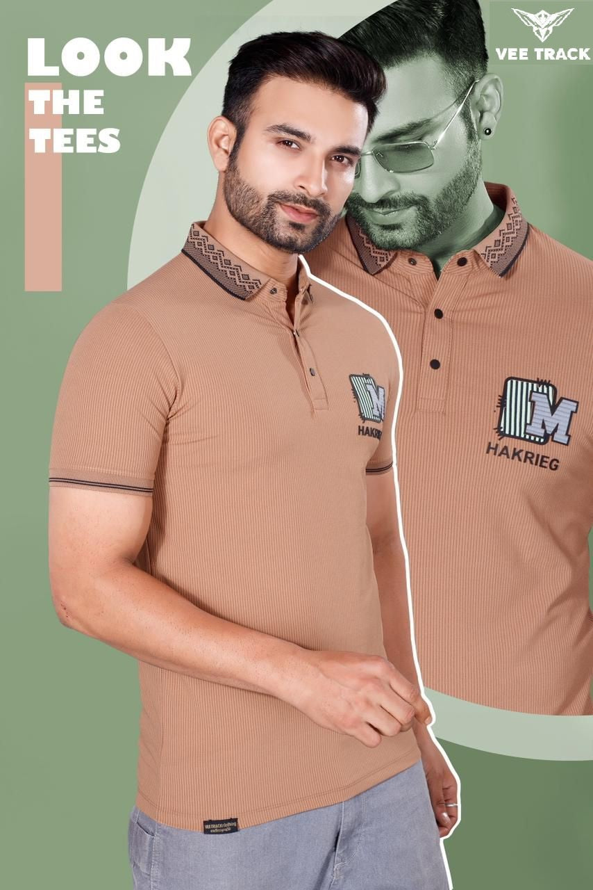 Vol 2113 Vee Track Knit Lycra Mens Tshirts Wholesaler Gujarat