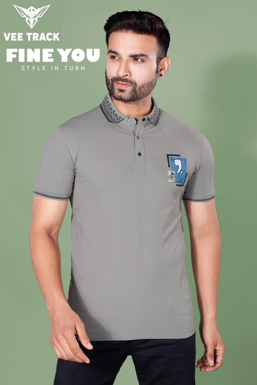 Vol 2113 Vee Track Knit Lycra Mens Tshirts Wholesaler Gujarat