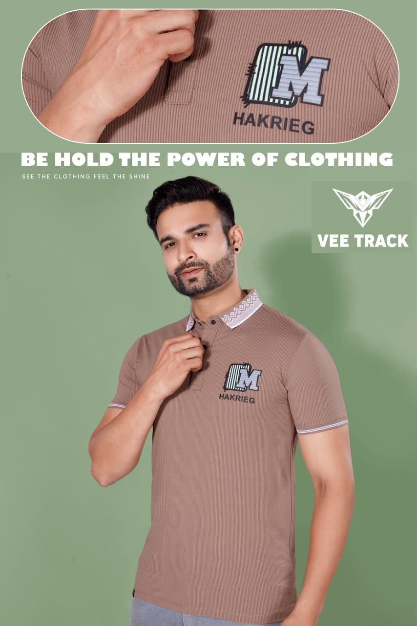 Vol 2113 Vee Track Knit Lycra Mens Tshirts Wholesaler Gujarat