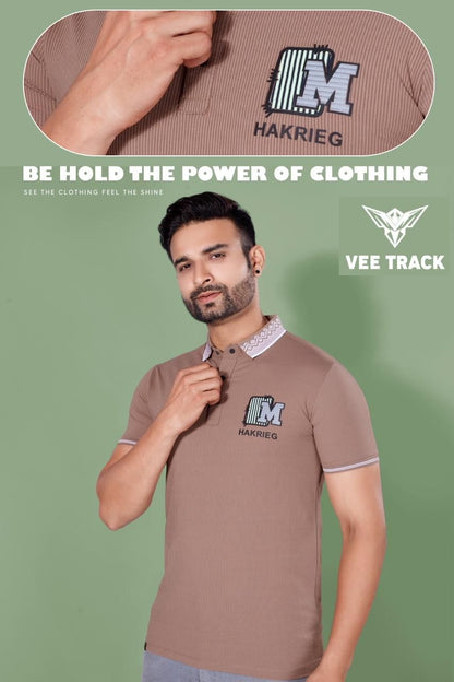 Vol 2113 Vee Track Knit Lycra Mens Tshirts Wholesaler Gujarat