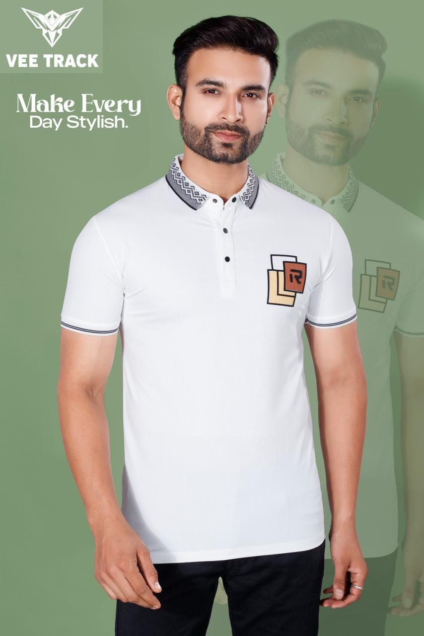 Vol 2113 Vee Track Knit Lycra Mens Tshirts Wholesaler Gujarat