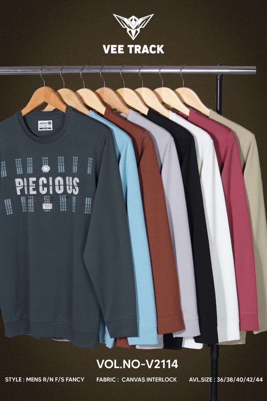 Vol 2114-2117 Vee Track Canvas Interlock Mens Tshirts Supplier Ahmedabad