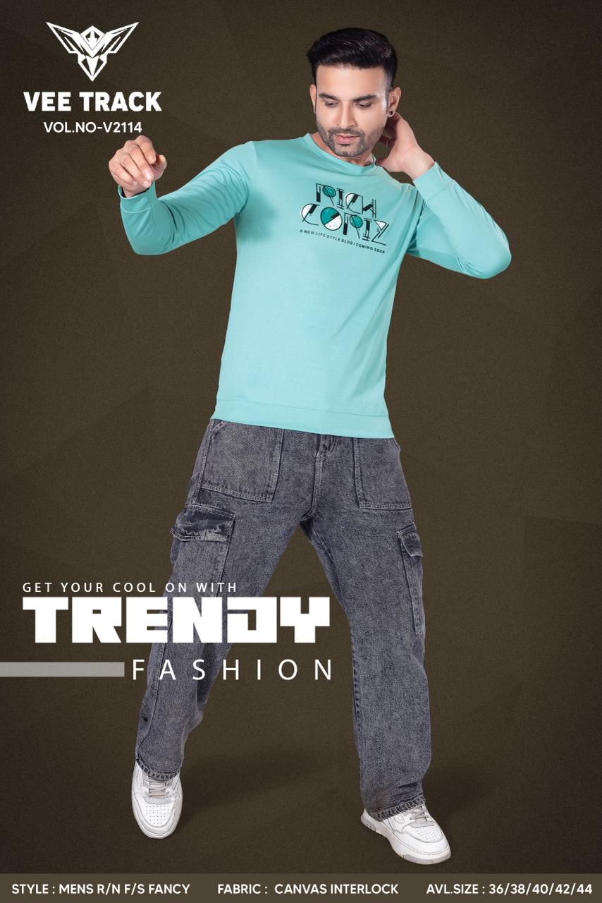 Vol 2114-2117 Vee Track Canvas Interlock Mens Tshirts Supplier Ahmedabad
