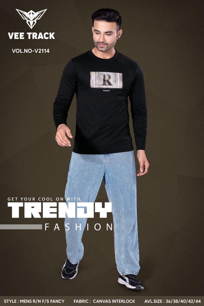 Vol 2114-2117 Vee Track Canvas Interlock Mens Tshirts Supplier Ahmedabad