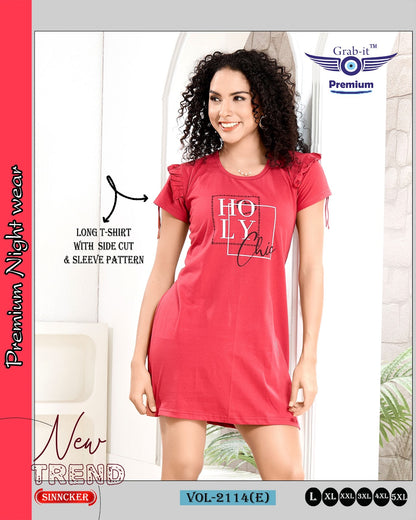 Vol 2114 E Grab It Sinker Women Long Tshirt Wholesaler Gujarat