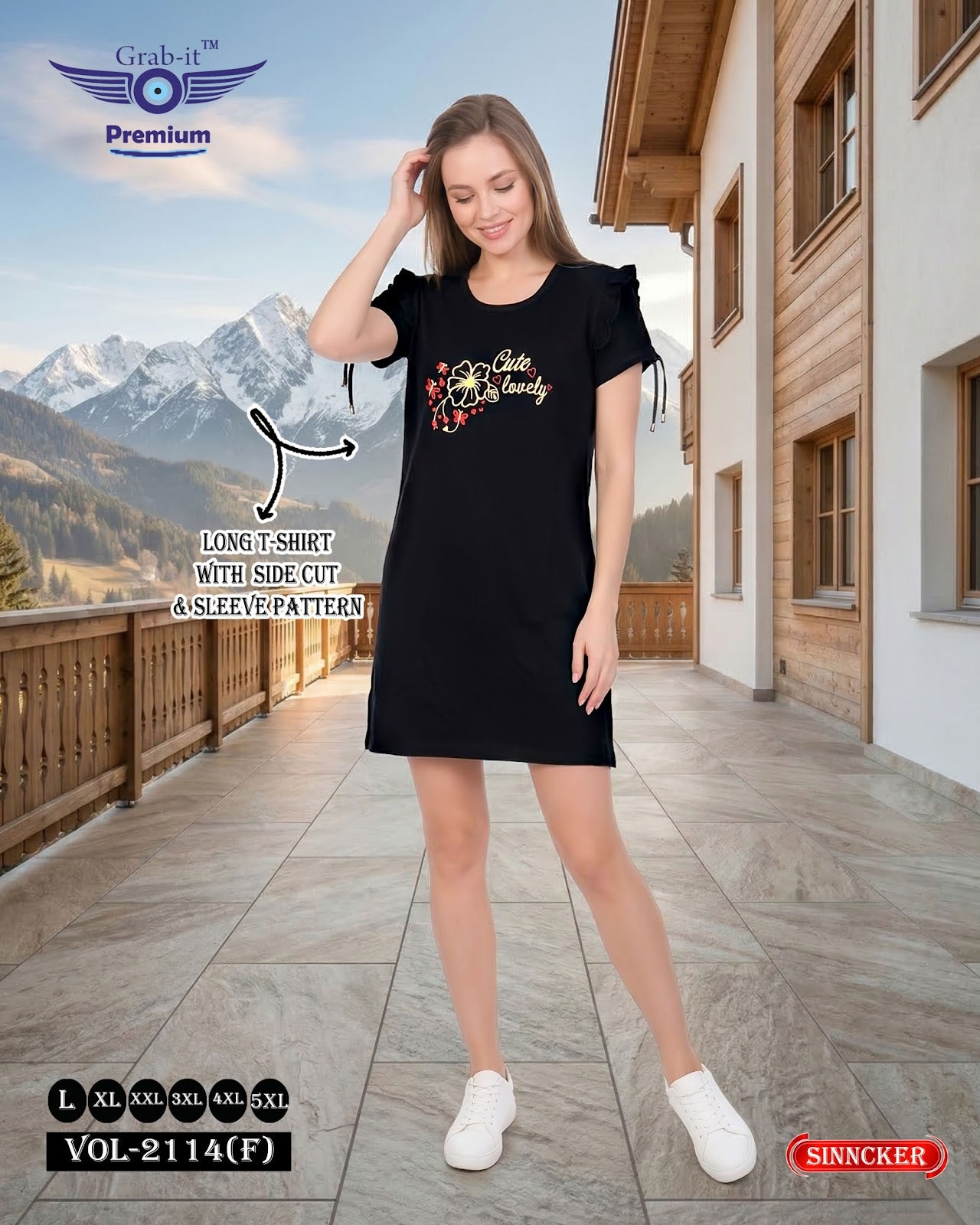Vol 2114 F Grab It Sinker Women Long Tshirt Exporter Gujarat