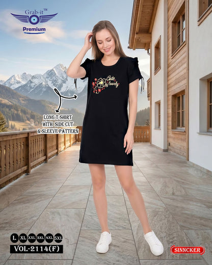 Vol 2114 F Grab It Sinker Women Long Tshirt Exporter Gujarat