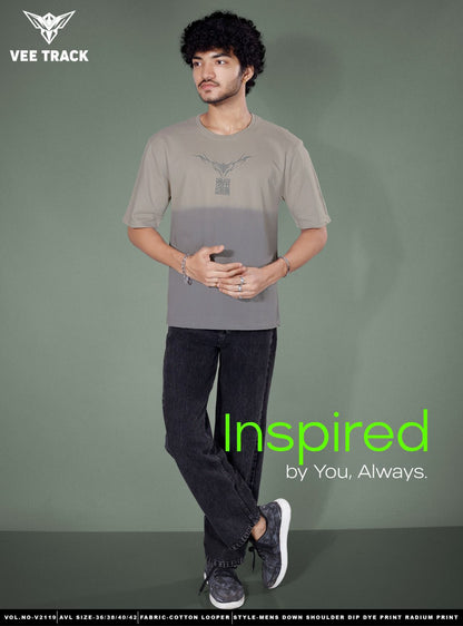 Vol 2119 Vee Track Cotton Looper Mens Tshirts Supplier Gujarat