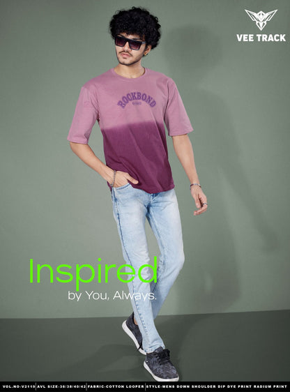 Vol 2119 Vee Track Cotton Looper Mens Tshirts Supplier Gujarat