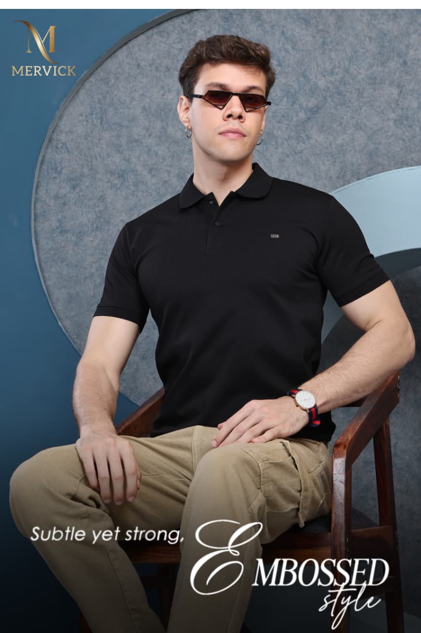 Vol 211 Collar Style Mervick Fake Cotton Mens Tshirts Exporter Gujarat
