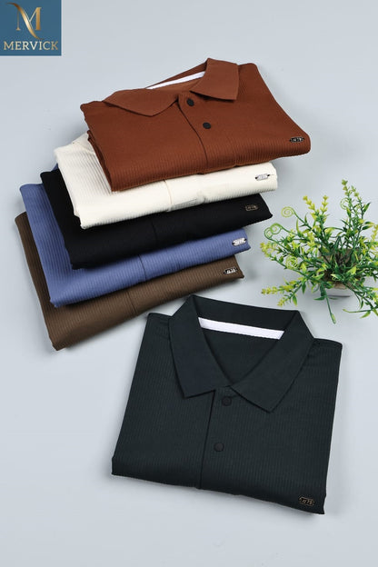 Vol 211 Collar Style Mervick Fake Cotton Mens Tshirts Exporter Gujarat