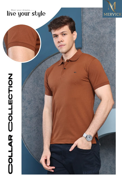 Vol 211 Collar Style Mervick Fake Cotton Mens Tshirts Exporter Gujarat