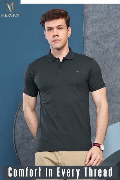 Vol 211 Collar Style Mervick Fake Cotton Mens Tshirts Exporter Gujarat