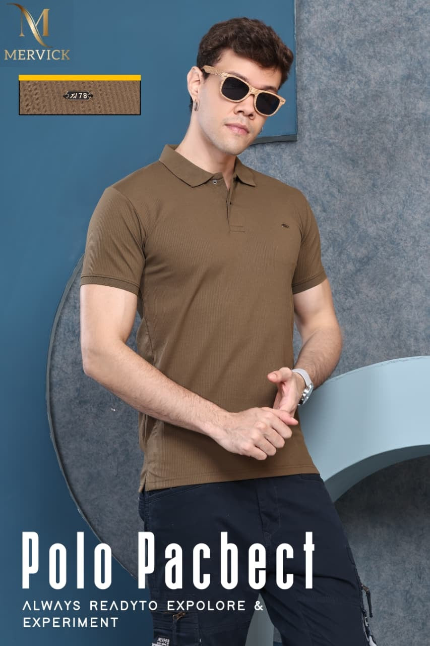 Vol 211 Collar Style Mervick Fake Cotton Mens Tshirts Exporter Gujarat