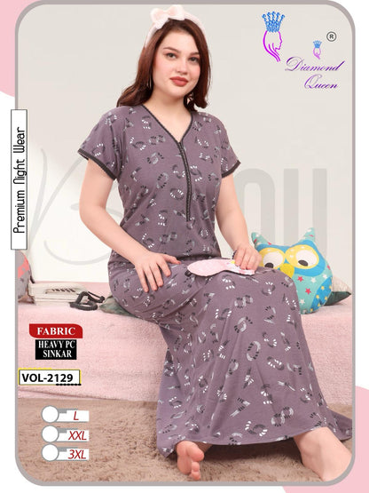 Vol 2129 Diamond Queen Sinker Night Gowns Manufacturer