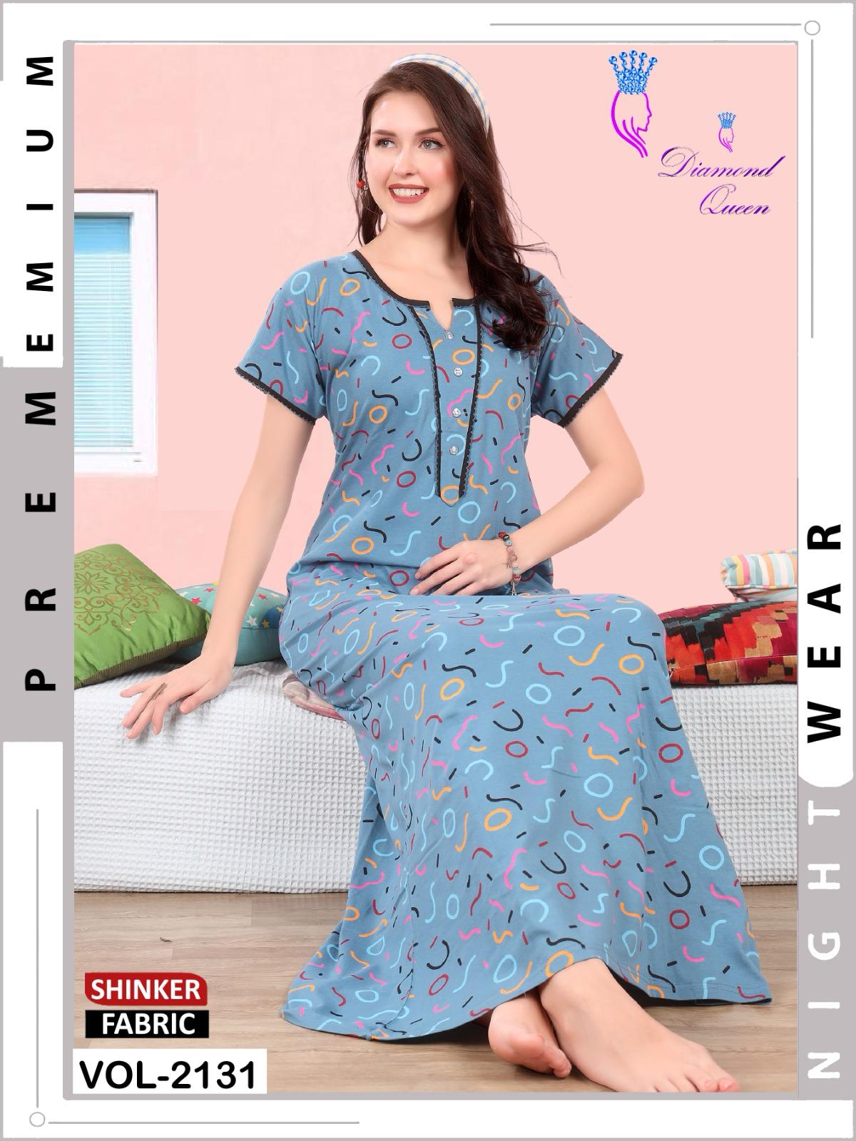 Vol 2131 Diamond Queen Sinker Night Gowns Exporter