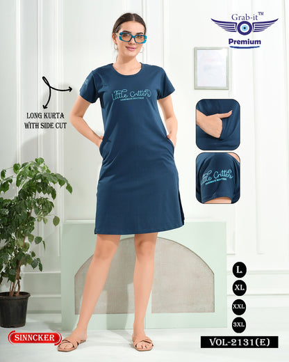 Vol 2131 E Grab It Sinker Long Kurtis Wholesaler Gujarat