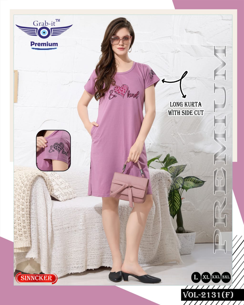 Vol 2131 F Grab It Sinker Long Kurtis Exporter