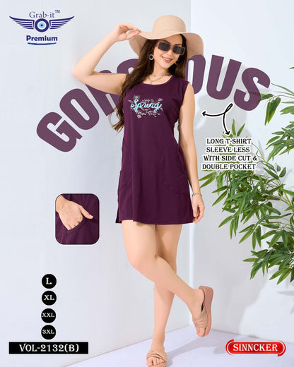 Vol 2132 B Grab It Sinker Women Long Tshirt Exporter Ahmedabad