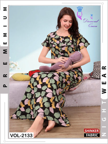 Vol 2133 Diamond Queen Sinker Feeding Night Gown Manufacturer India