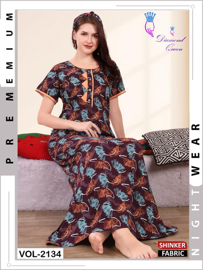 Vol 2134 Diamond Queen Sinker Night Gowns Exporter