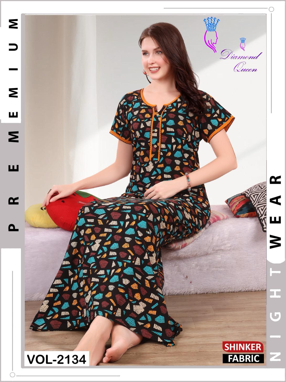 Vol 2134 Diamond Queen Sinker Night Gowns Exporter