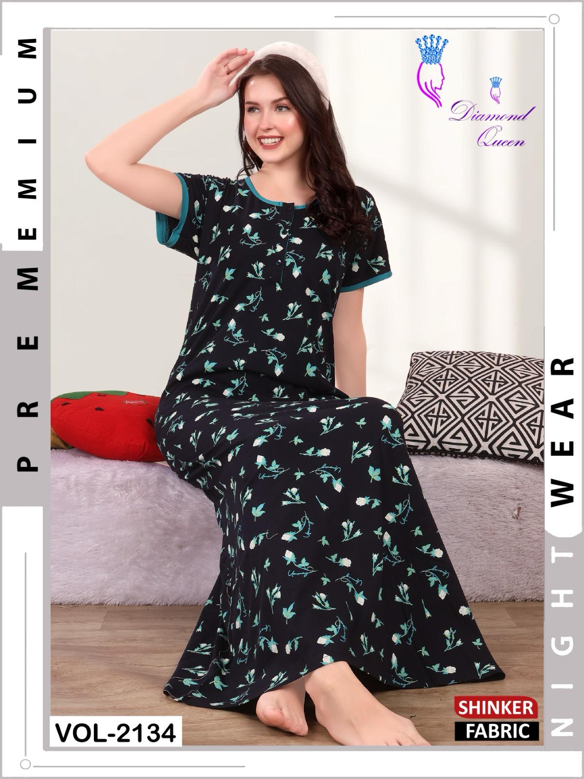 Vol 2134 Diamond Queen Sinker Night Gowns Exporter