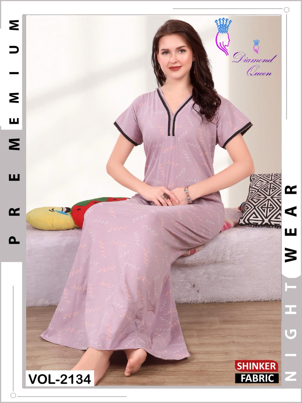 Vol 2134 Diamond Queen Sinker Night Gowns Exporter