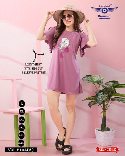 Vol 2144 A Grab It Sinker Women Long Tshirt Wholesale Price
