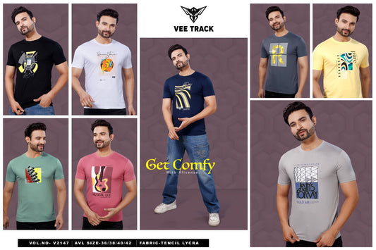 Vol 2147 Vee Track Tencil Mens Tshirts Exporter