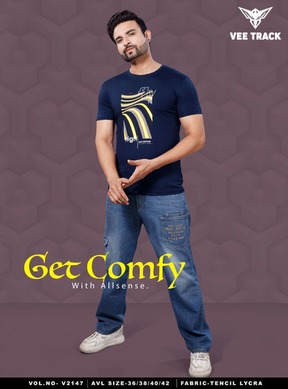 Vol 2147 Vee Track Tencil Mens Tshirts Exporter