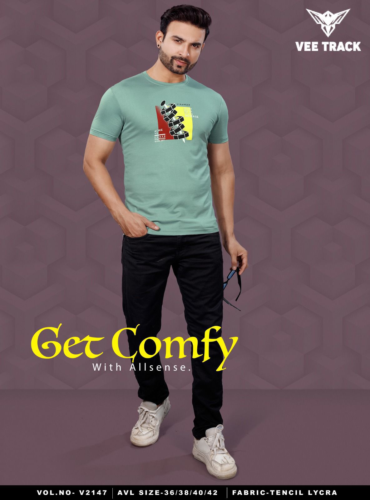 Vol 2147 Vee Track Tencil Mens Tshirts Exporter