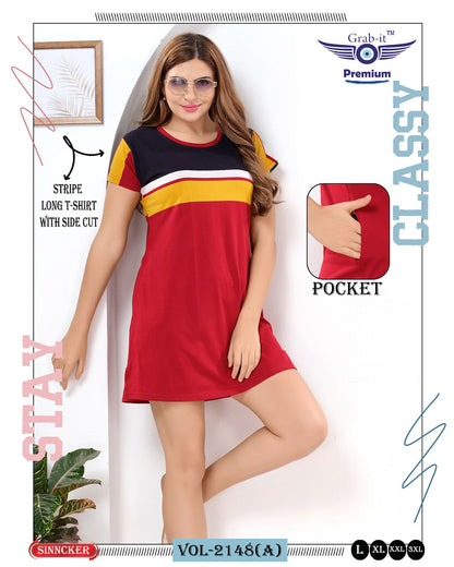 Vol 2148 A Grab It Sinker Women Long Tshirt Manufacturer Gujarat