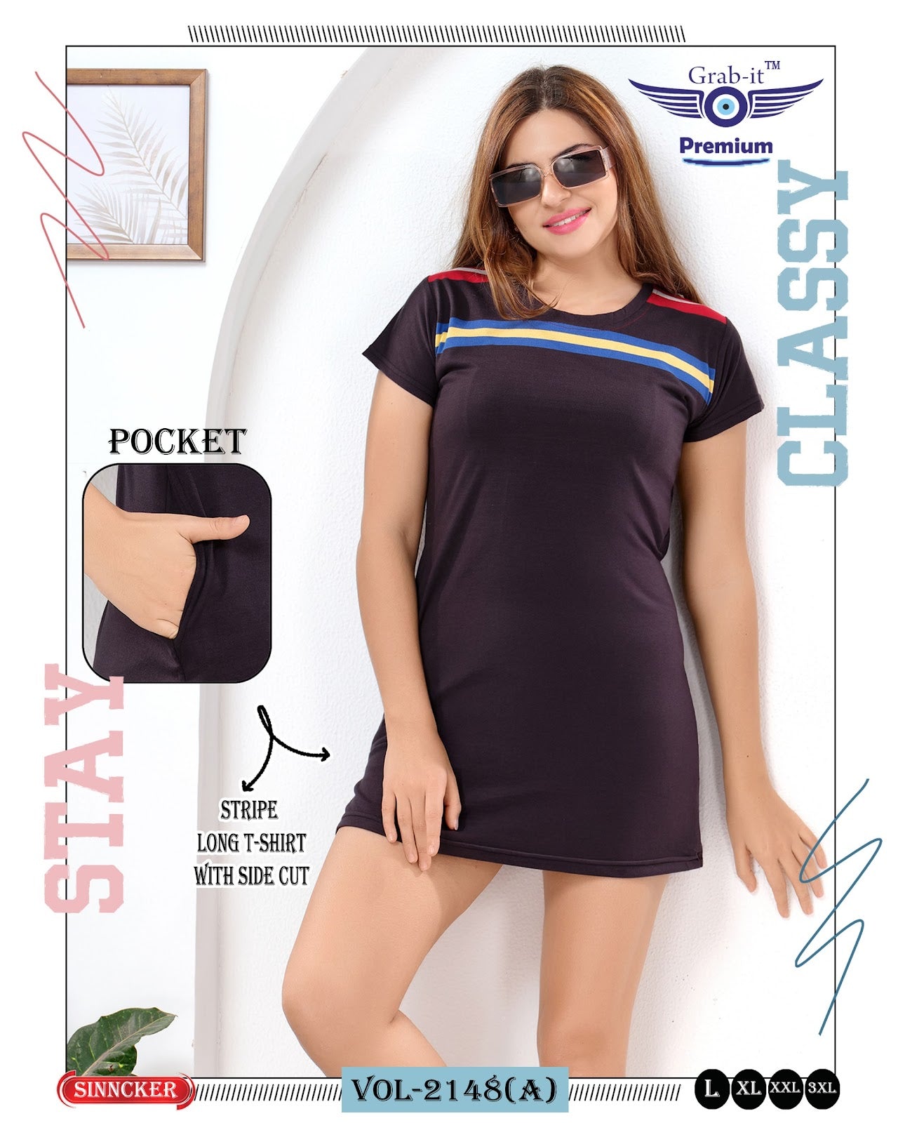 Vol 2148 A Grab It Sinker Women Long Tshirt Manufacturer Gujarat