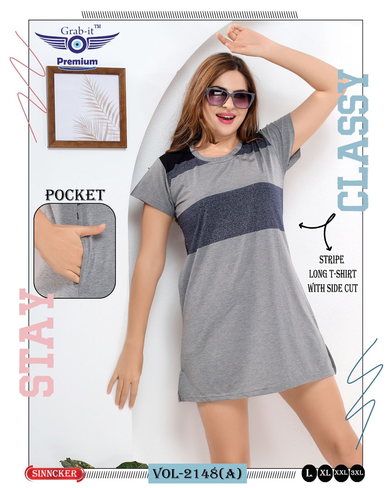 Vol 2148 A Grab It Sinker Women Long Tshirt Manufacturer Gujarat