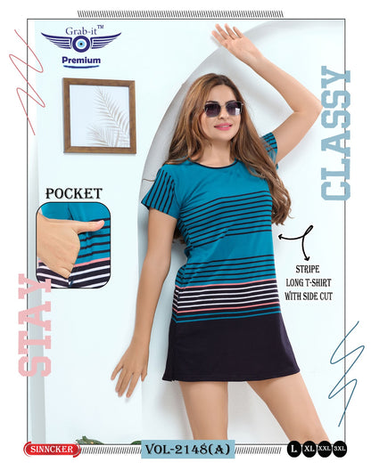 Vol 2148 A Grab It Sinker Women Long Tshirt Manufacturer Gujarat