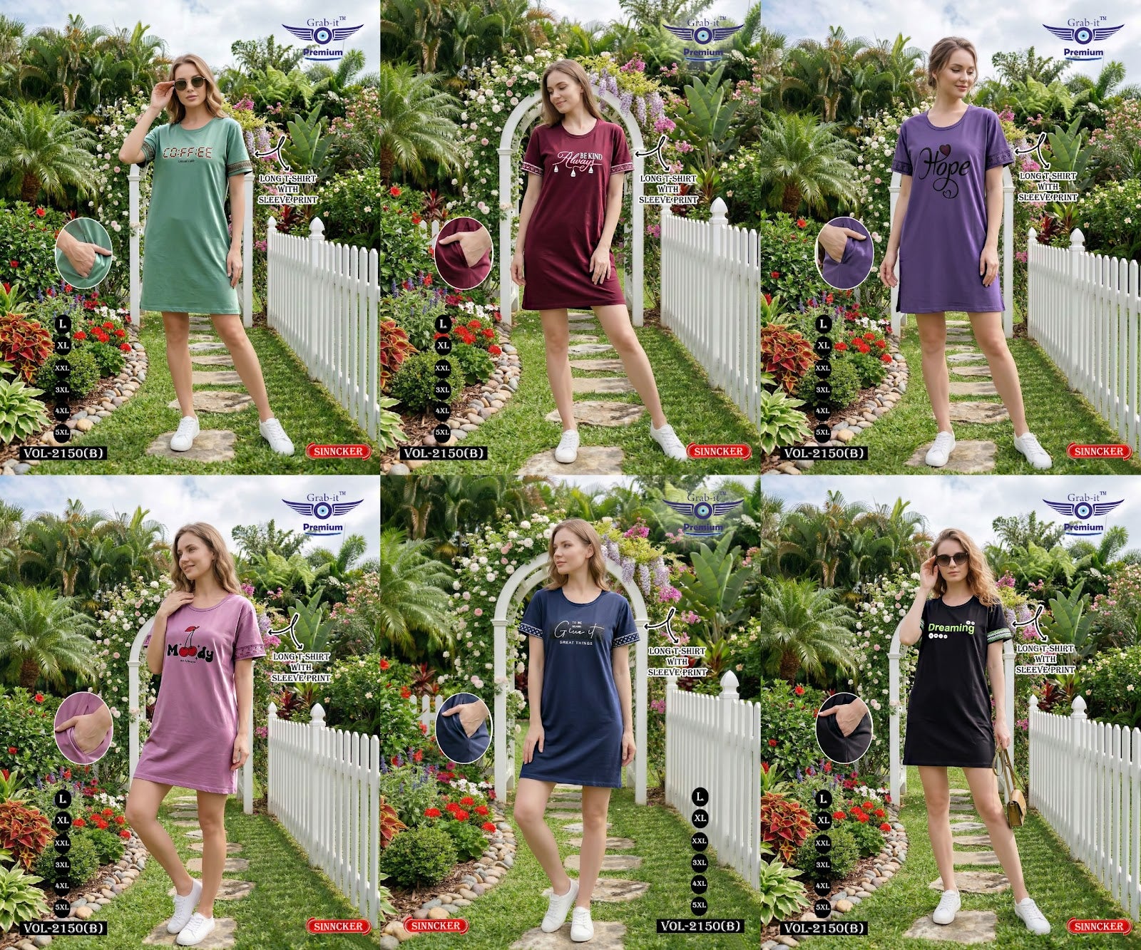 Vol 2150 B Grab It Sinker Women Long Tshirt Exporter Ahmedabad