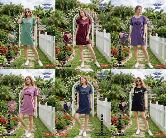 Vol 2150 B Grab It Sinker Women Long Tshirt Exporter Ahmedabad