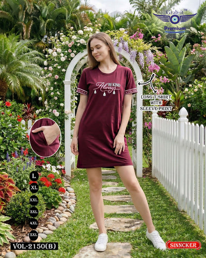 Vol 2150 B Grab It Sinker Women Long Tshirt Exporter Ahmedabad