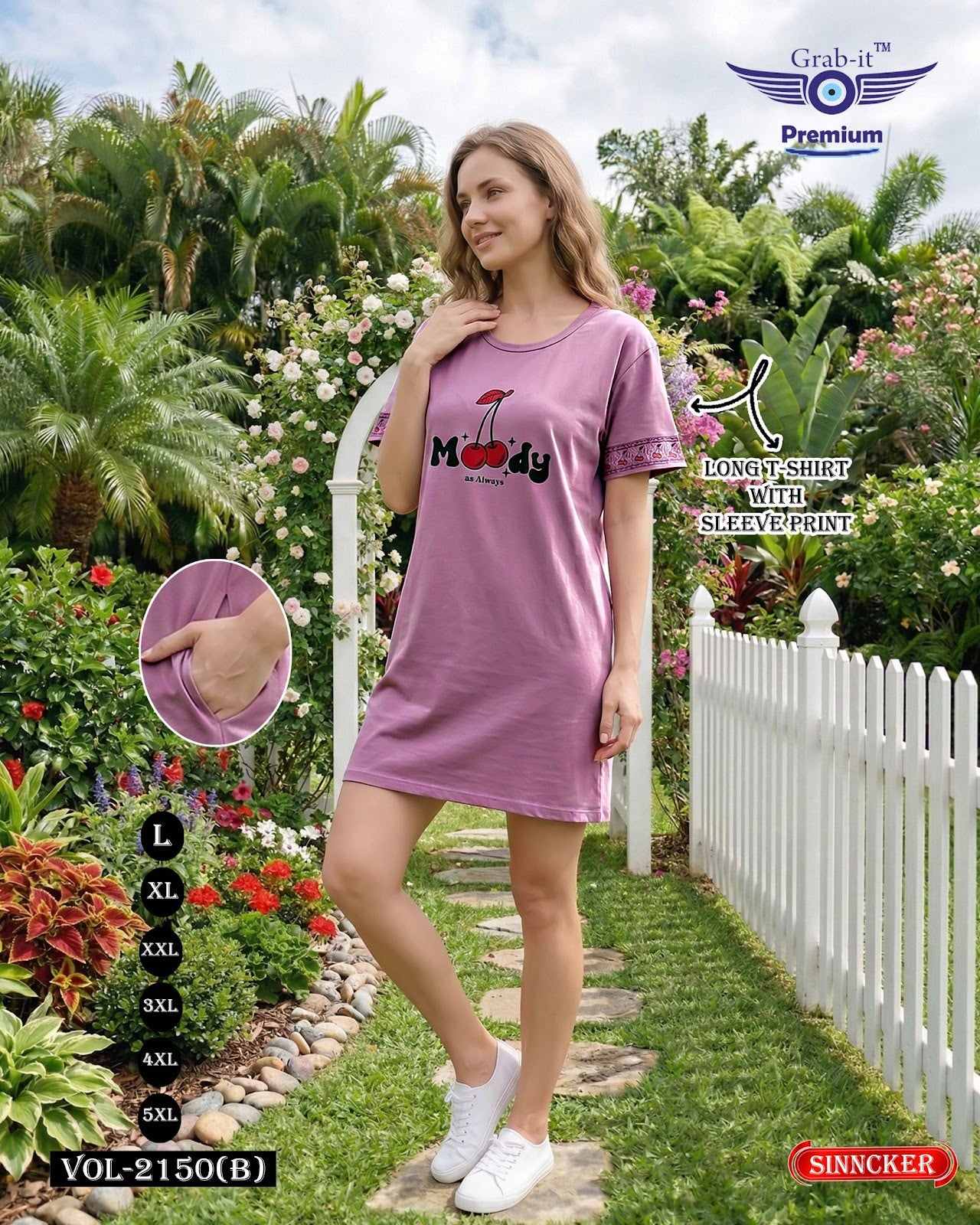 Vol 2150 B Grab It Sinker Women Long Tshirt Exporter Ahmedabad
