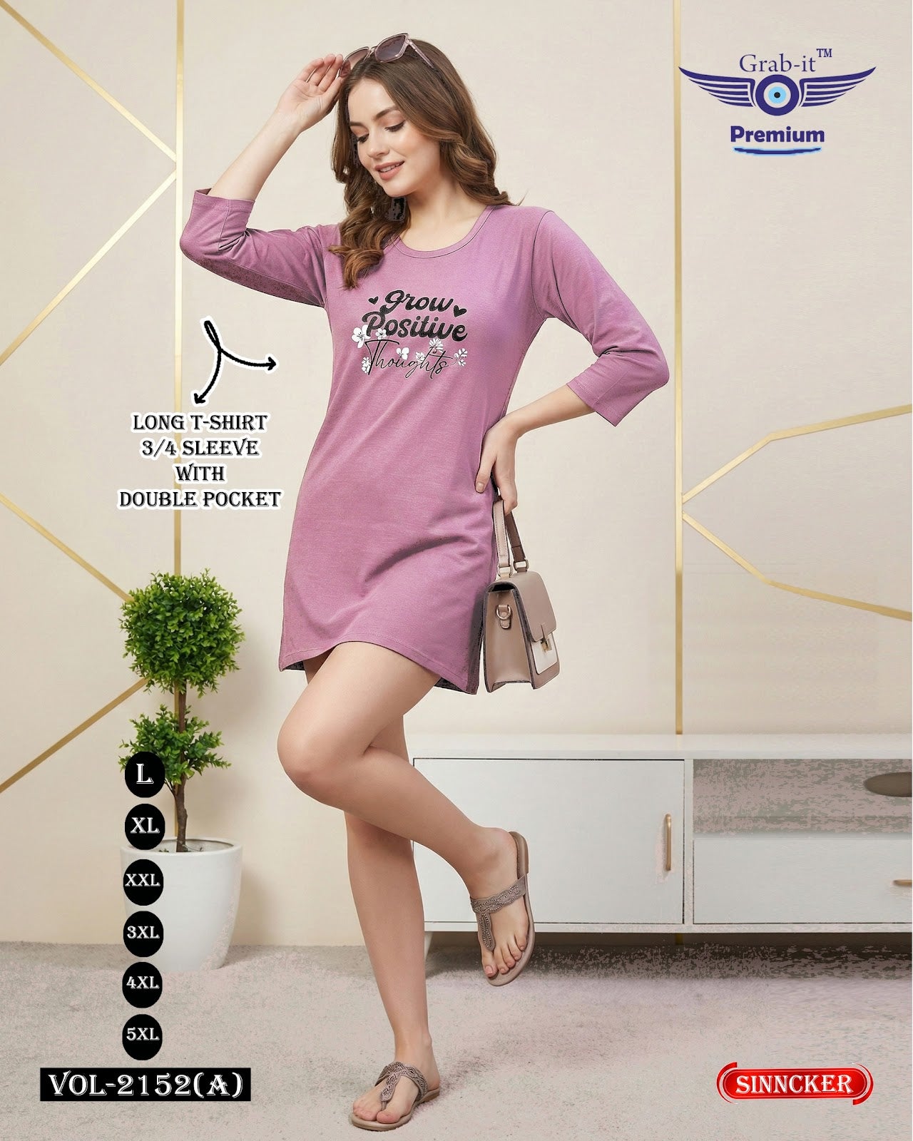Vol 2152 A Grab It Sinker Women Long Tshirt Manufacturer