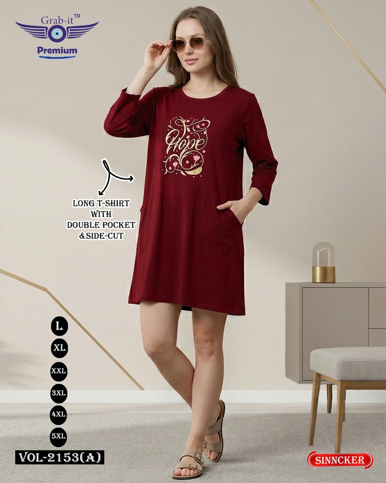 Vol 2153 A Grab It Sinker Women Long Tshirt Wholesale Rate