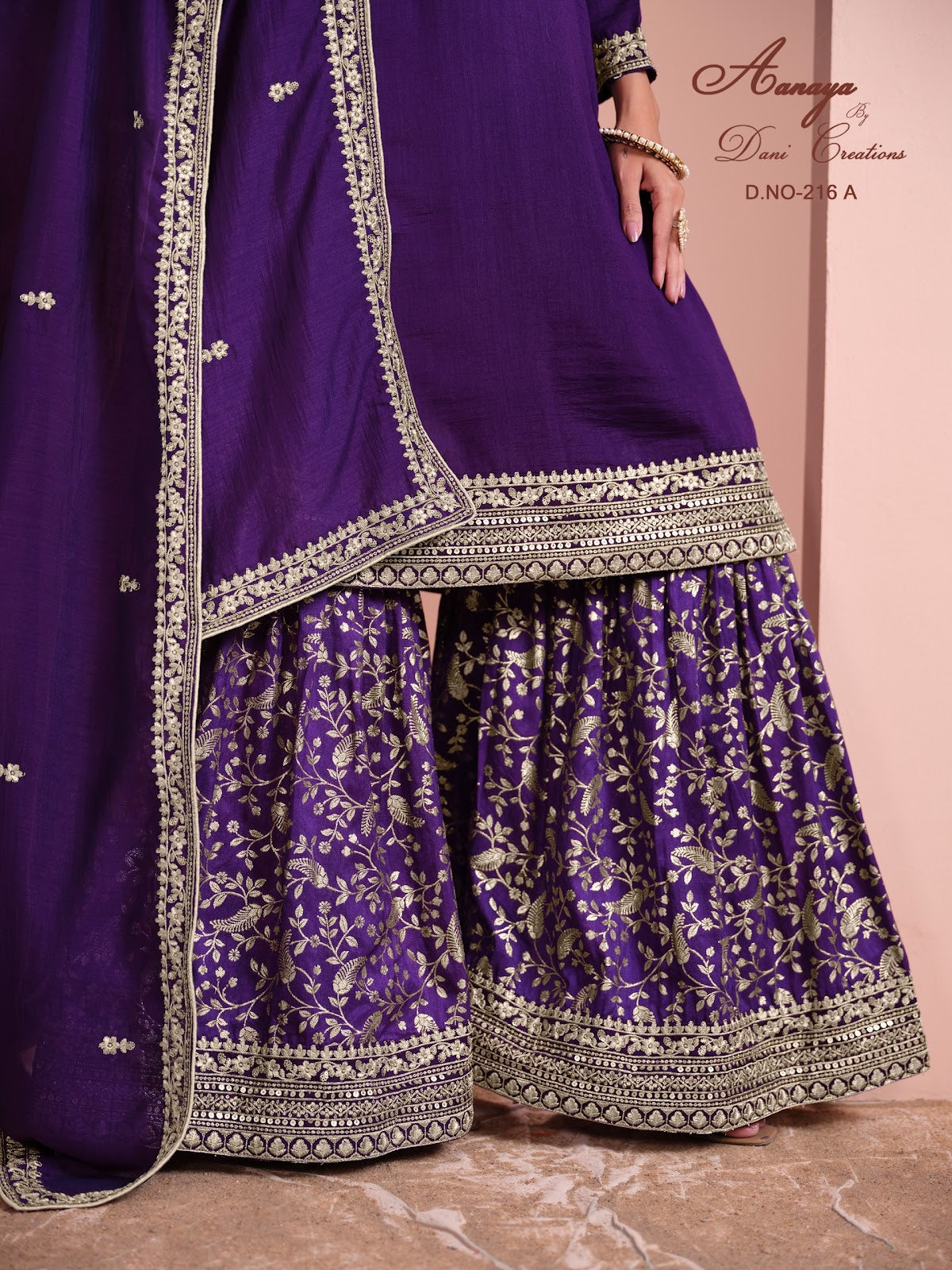 Vol 216 Dani Creation Aanaya Art Silk Sharara Style Suits Manufacturer India