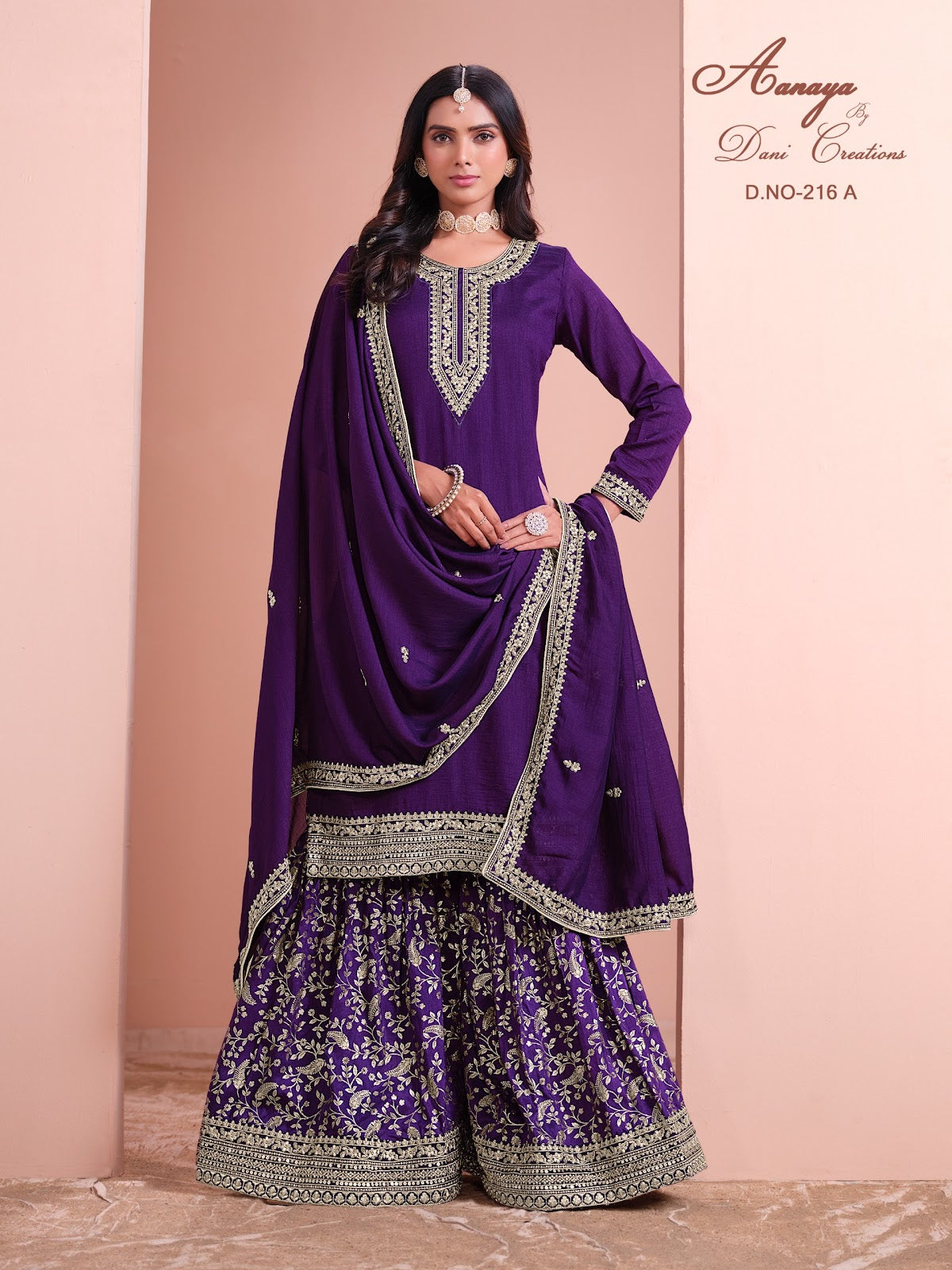 Vol 216 Dani Creation Aanaya Art Silk Sharara Style Suits Manufacturer India