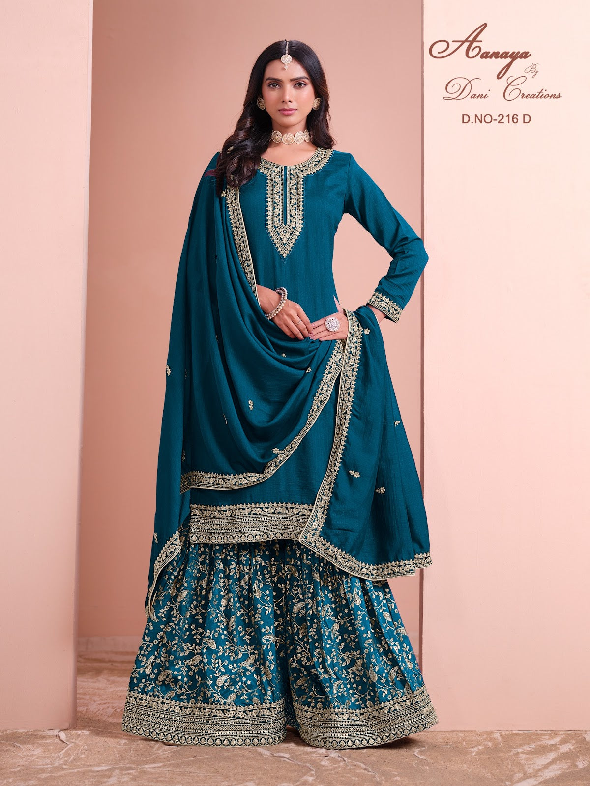 Vol 216 Dani Creation Aanaya Art Silk Sharara Style Suits Manufacturer India